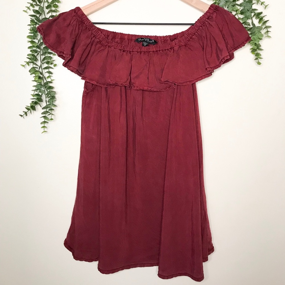 Red Off The Shoulder Top